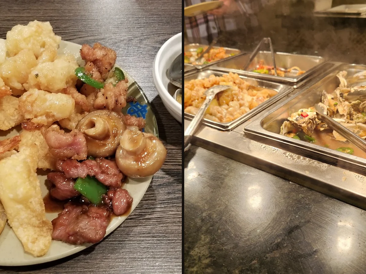 Dessert area beside the buffet line